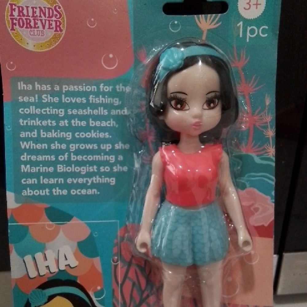 Vibrant Red and Blue Doll with Accessories